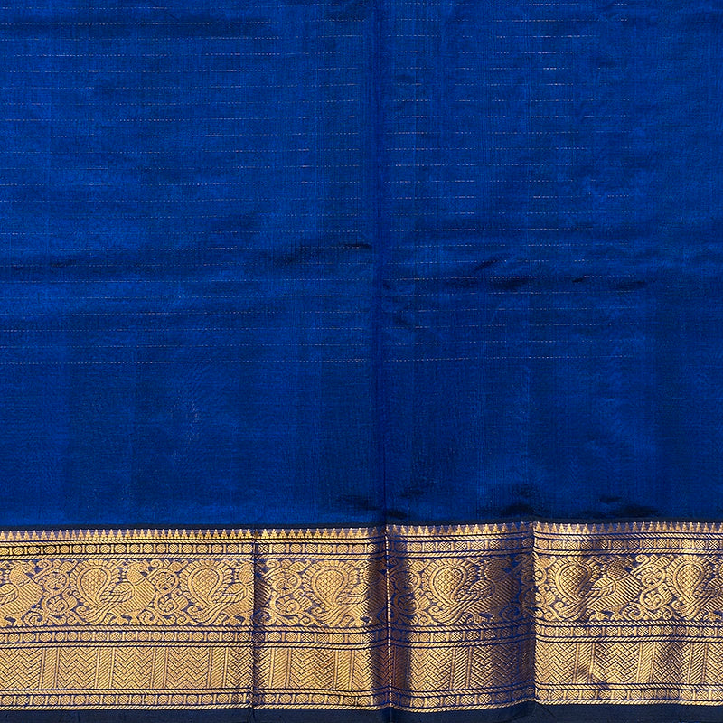 Hayagrivas Royal Blue Pure Silk Cotton Saree SSCBF137H7-3