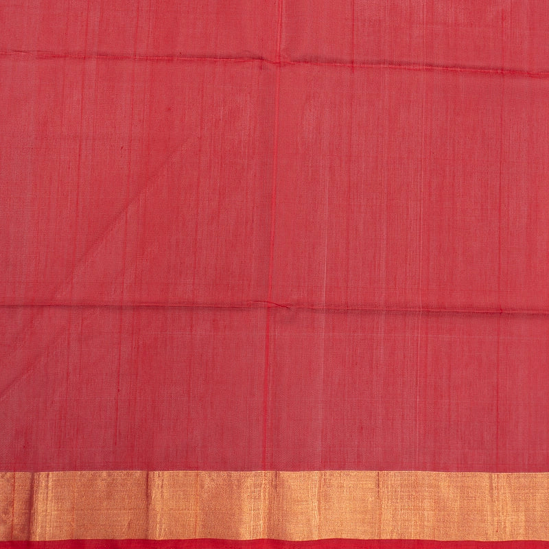Hayagrivas Dark Maroon Ikkat Kora Silk Cotton Saree SSCBF155H1-45