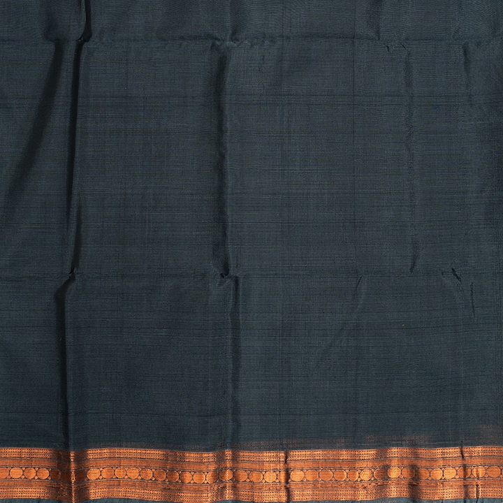 Hayagrivas Navy Blue Kora Silk Cotton Saree SSCBF156H5-6