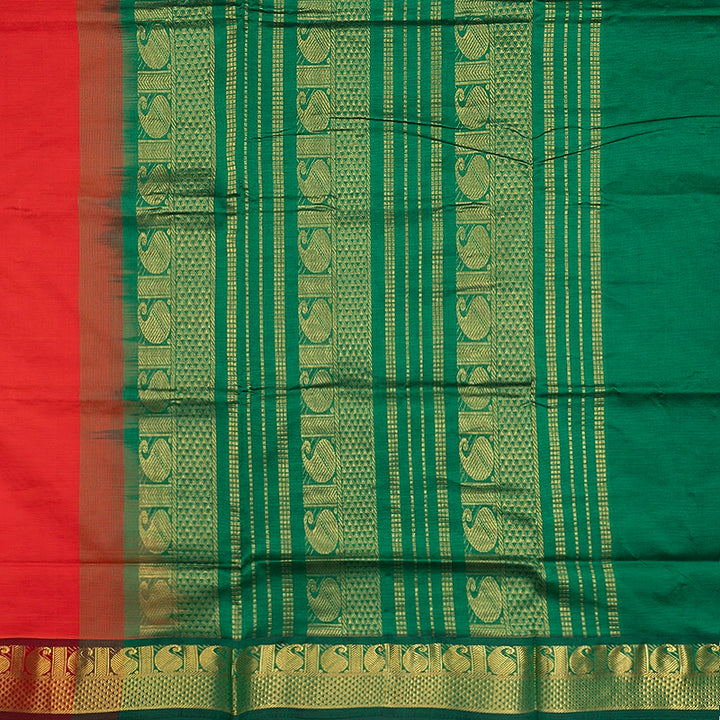 Hayagrivas Red Semi Silk Cotton Saree SSCBF164I1-11