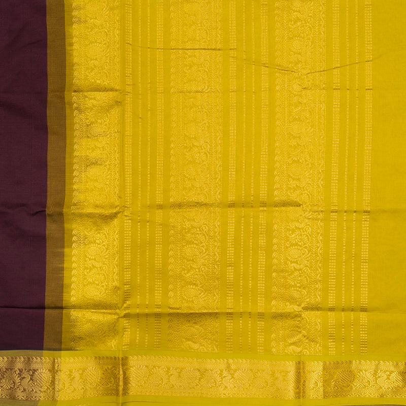Hayagrivas Dark Brown Semi Silk Cotton Saree SSCBF164I1-134
