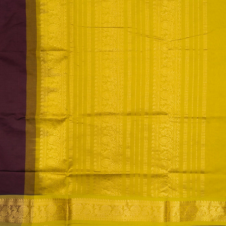 Hayagrivas Dark Brown Semi Silk Cotton Saree SSCBF164I1-134