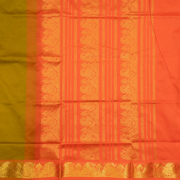 Hayagrivas Warm Mustard Semi Silk Cotton Saree SSCBF164I1-47