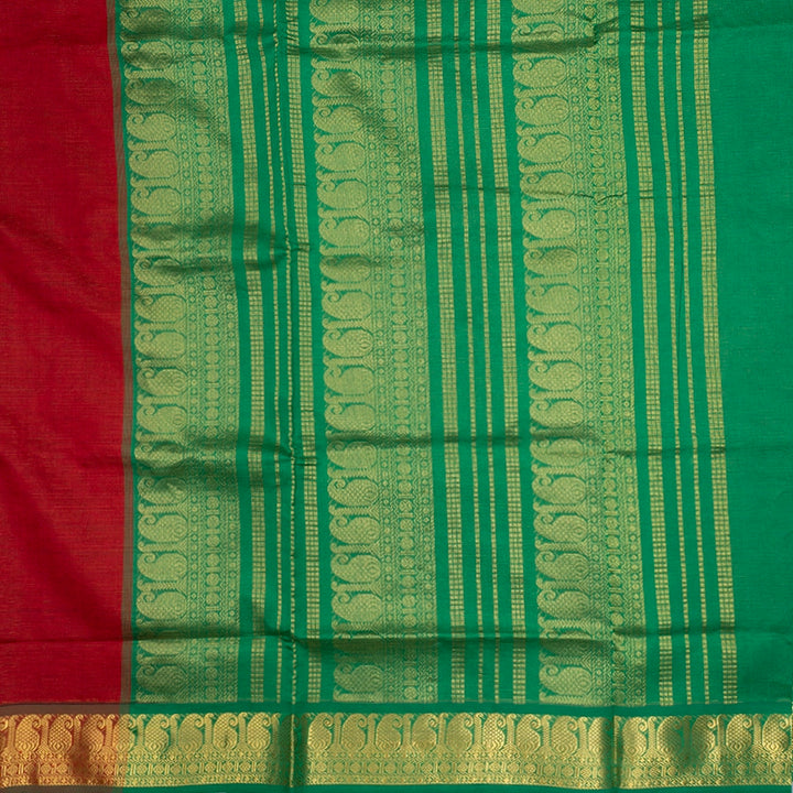 Hayagrivas Red Semi Silk Cotton Saree SSCBF164I2-46