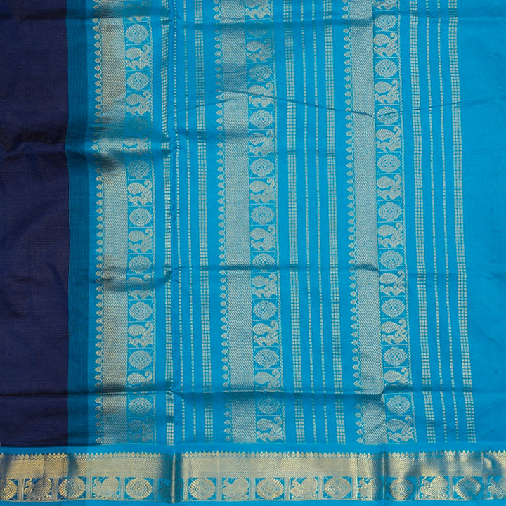 Hayagrivas Navy Blue Semi Silk Cotton Saree SSCBF164I2-59