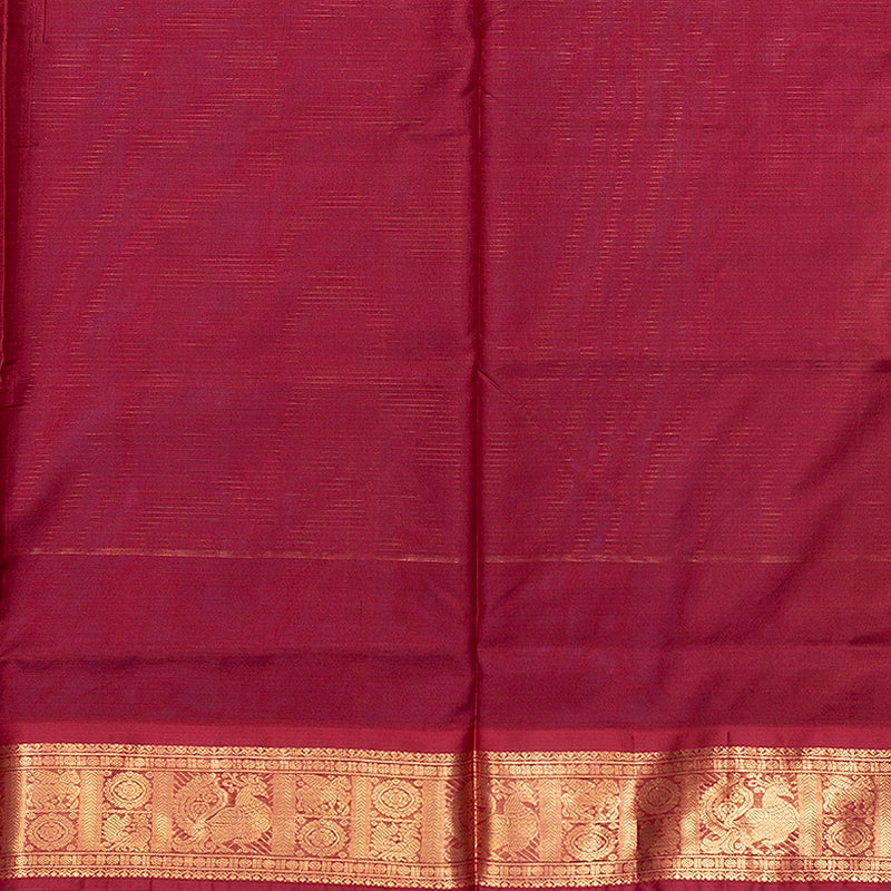 Hayagrivas Blue-Purple Kanchi Silk Cotton Saree SSCBF178I3-9