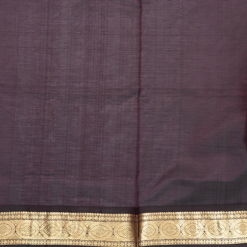 Hayagrivas Dark Brown Kanchi Silk Cotton Saree SSCBF178I4-2