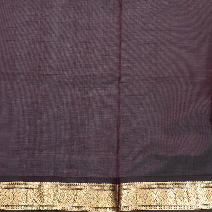 Hayagrivas Dark Brown Kanchi Silk Cotton Saree SSCBF178I4-2