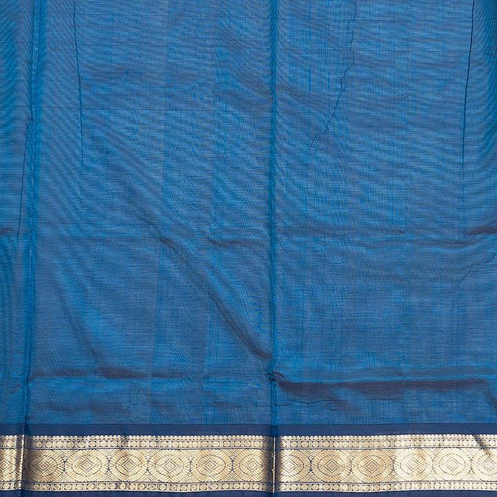 Hayagrivas Peacock Blue Kanchi Silk Cotton Saree SSCBF178I4-8