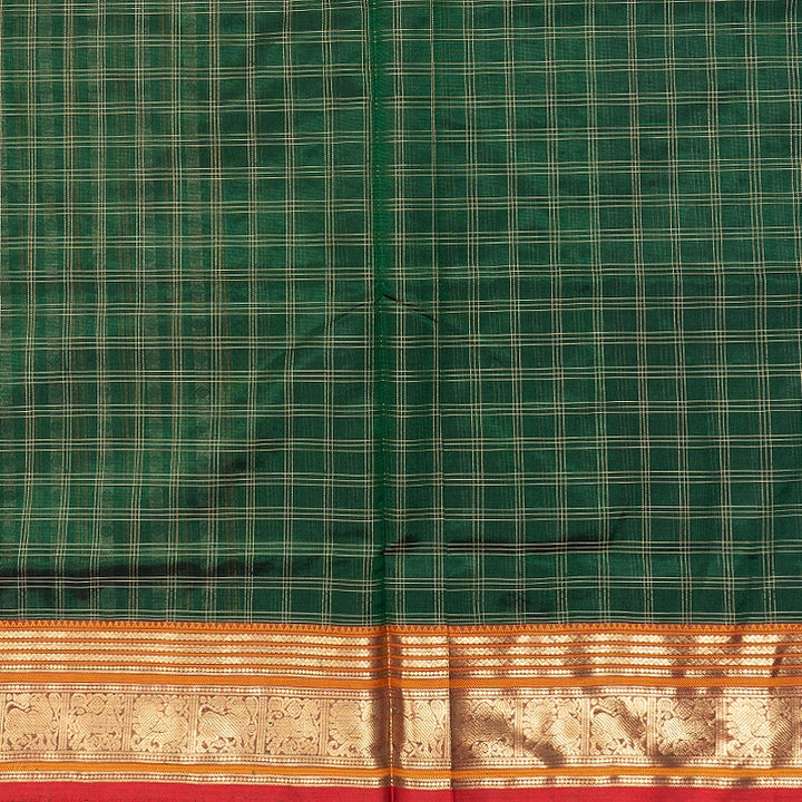 Hayagrivas Bottle Green Kanchi Silk Cotton Saree SSCBF179I12-1