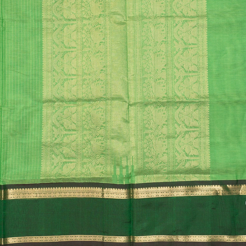 Hayagrivas Parrot Green Kanchi Silk Cotton Saree SSCBF179I2-6