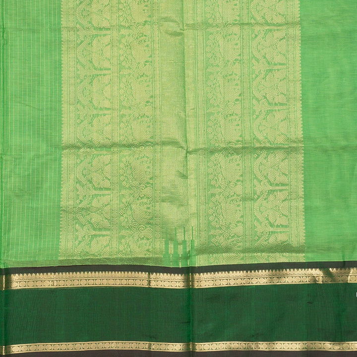 Hayagrivas Parrot Green Kanchi Silk Cotton Saree SSCBF179I2-6