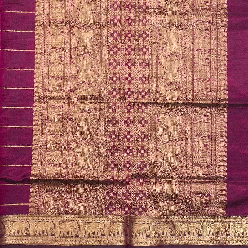 Hayagrivas Purple Kanchi Silk Cotton Saree SSCBF179I5-33