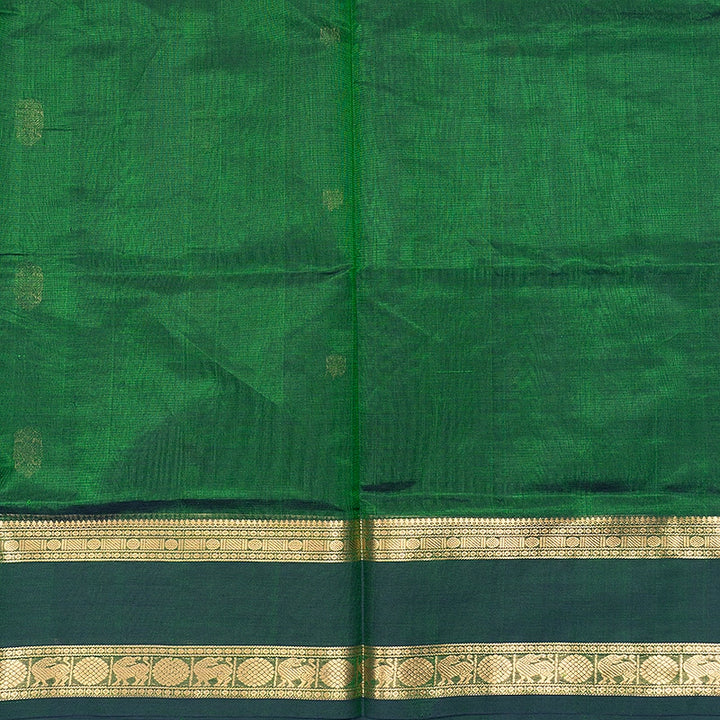 Hayagrivas Meenakshi Green Kanchi Silk Cotton Saree SSCBF179I7-11