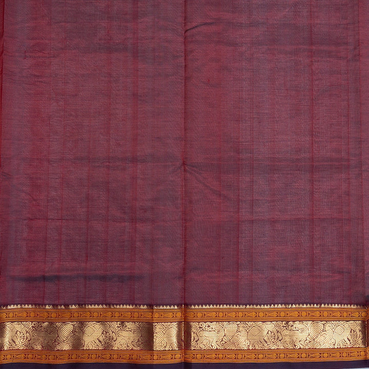 Hayagrivas Burgundy Kanchi Silk Cotton Saree SSCBF179I9-30