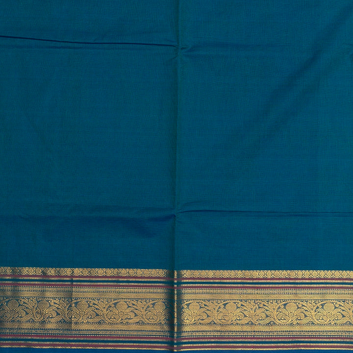 Hayagrivas Peacock Blue Handloom Chettinad Cotton Saree SSCBF188J1-18