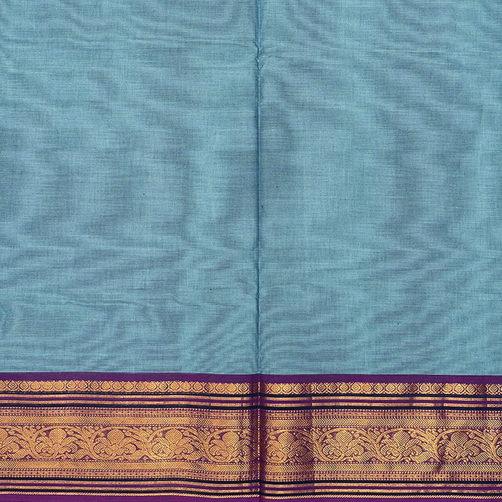 Hayagrivas Bluish-Grey Handloom Chettinad Cotton Saree SSCBF188J1-23
