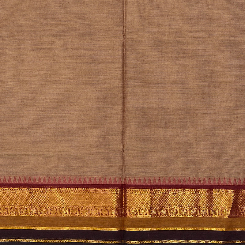 Hayagrivas Biscuit Brown Handloom Chettinad Cotton Saree SSCBF188J1-37