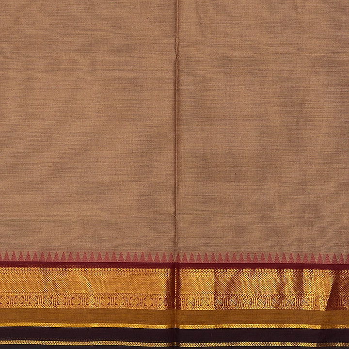 Hayagrivas Biscuit Brown Handloom Chettinad Cotton Saree SSCBF188J1-37