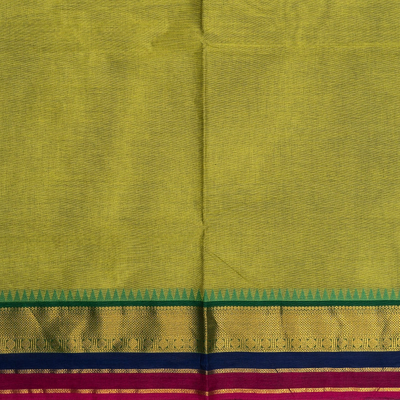 Hayagrivas Yellowish-Green Handloom Chettinad Cotton Saree SSCBF188J1-48