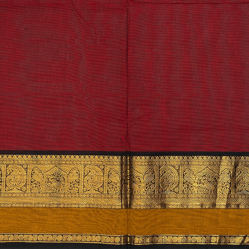 Hayagrivas Maroon Handloom Chettinad Cotton Saree SSCBF188J2-2