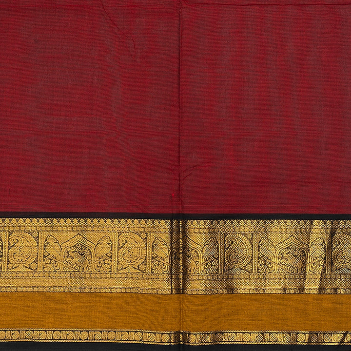 Hayagrivas Maroon Handloom Chettinad Cotton Saree SSCBF188J2-2