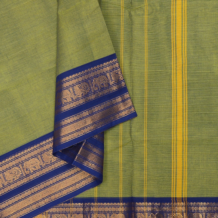 Hayagrivas Yellowish-Green Handloom Chettinad Cotton Saree SSCBF209J1-113