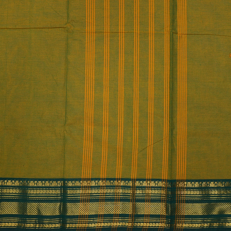 Hayagrivas Sampanga Green Handloom Chettinad Cotton Saree SSCBF209J1-133