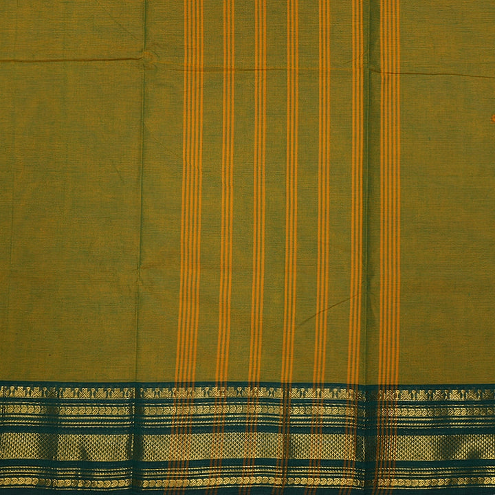 Hayagrivas Sampanga Green Handloom Chettinad Cotton Saree SSCBF209J1-133