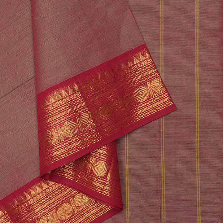 Hayagrivas Pink &amp; Beige (Dual Tone) Handloom Chettinad Cotton Saree SSCBF209J1-150