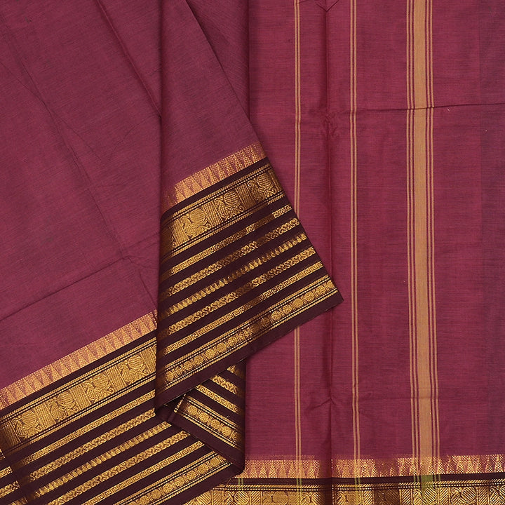 Hayagrivas Dusky Pink Handloom Chettinad Cotton Saree SSCBF209J1-8