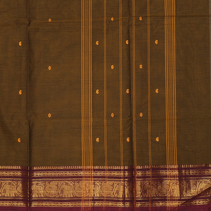 Hayagrivas Honey Mustard Handloom Chettinad Cotton Saree SSCBF210J1-115