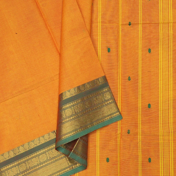 Hayagrivas Mango Orange Handloom Chettinad Cotton Saree SSCBF210J1-155