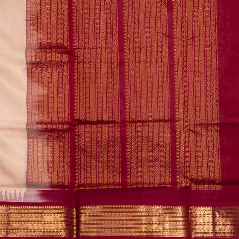 Hayagrivas Cream Pure Silk Cotton Saree SSCBF34D3-41