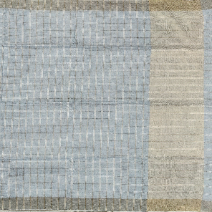 Hayagrivas Powder Blue Handloom Linen Saree SSCBF68E4-1