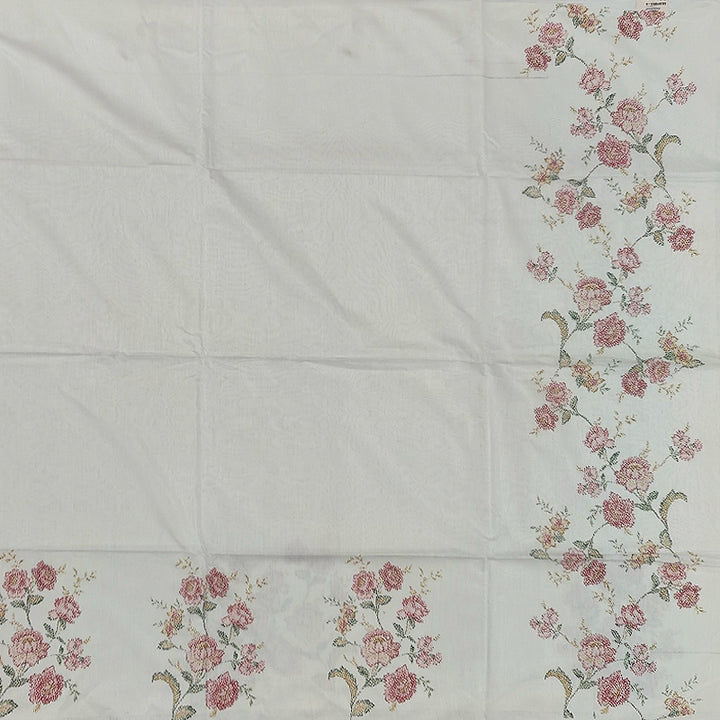 Hayagrivas Half-White Fancy Cotton Saree SSCBF68E6-8