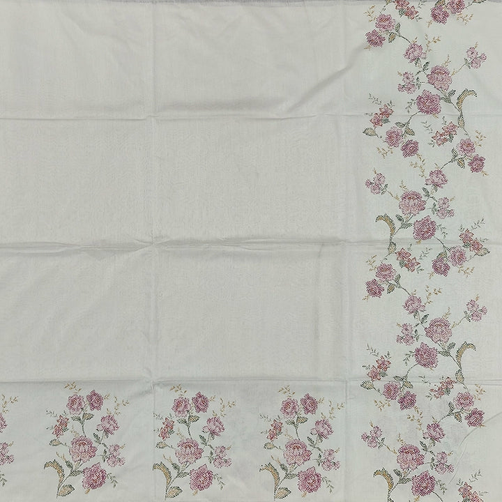 Hayagrivas Half-White Fancy Cotton Saree SSCBF68E6-9