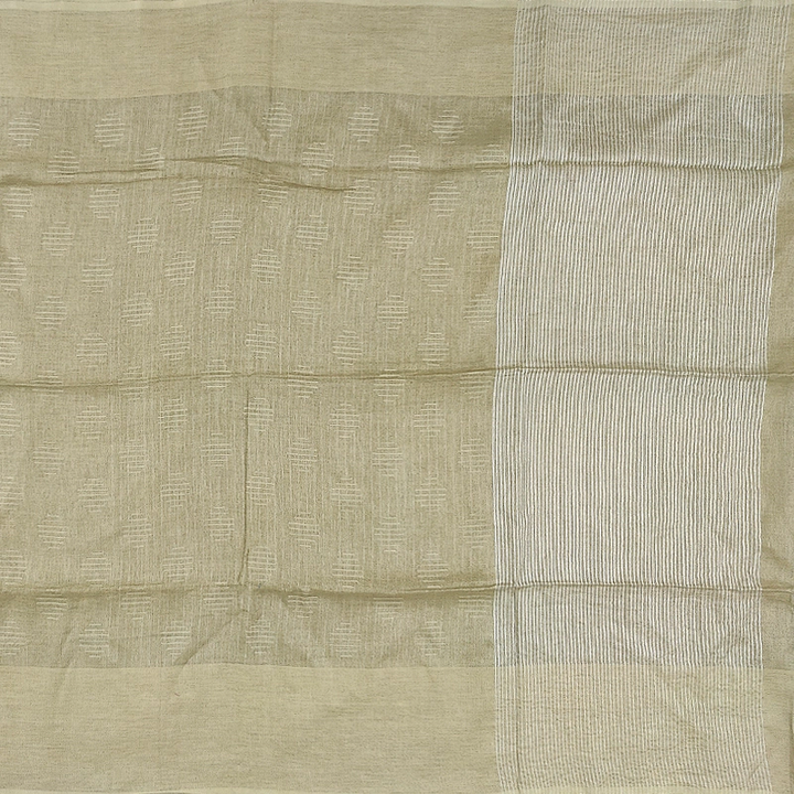 Hayagrivas Olive Sage-Green Handloom Linen Saree SSCBF69E5-1