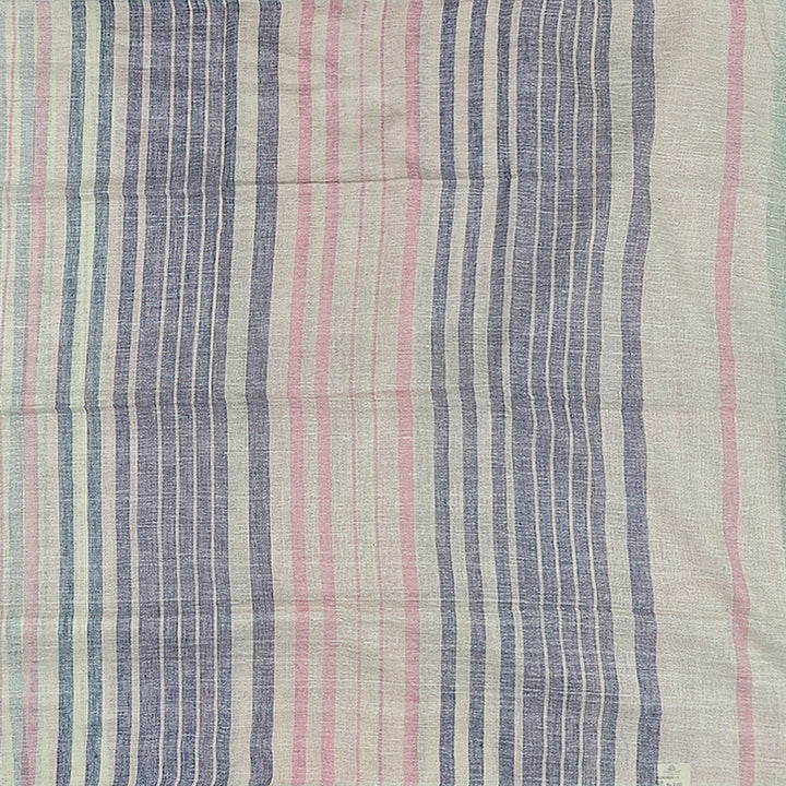 Hayagrivas Multicolour Handloom Linen Saree SSCBF69E6-1