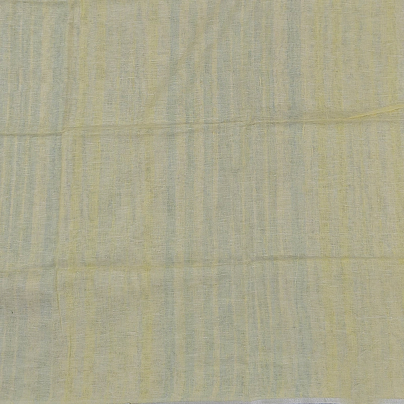 Hayagrivas Sky Blue &amp; Lemon Yellow Handloom Linen Saree SSCBF69E6-2