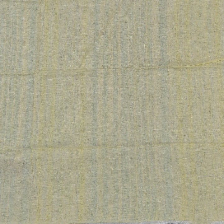 Hayagrivas Sky Blue &amp; Lemon Yellow Handloom Linen Saree SSCBF69E6-2