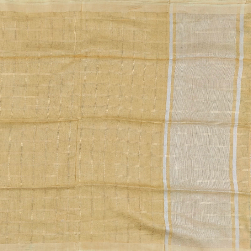 Hayagrivas Yellow Handloom Linen Saree SSCBF69E7-2