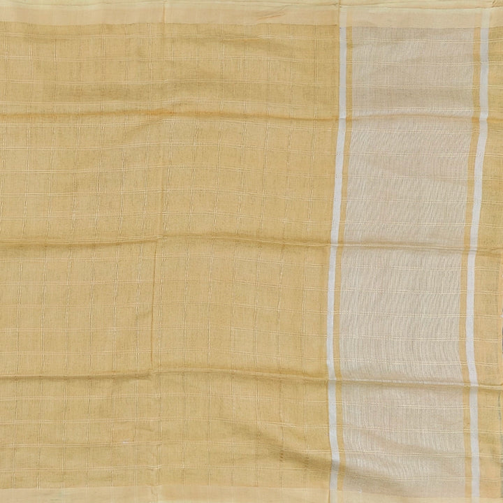 Hayagrivas Yellow Handloom Linen Saree SSCBF69E7-2