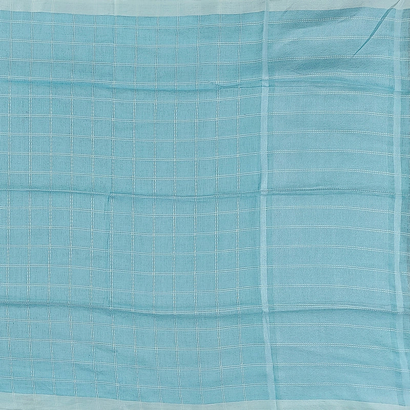 Hayagrivas Sky Blue Handloom Linen Saree SSCBF69E7-3