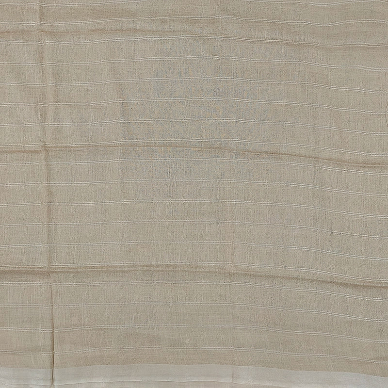 Hayagrivas Beige Handloom Linen Saree SSCBF69E7-4