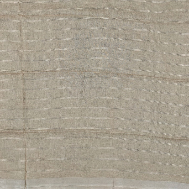 Hayagrivas Beige Handloom Linen Saree SSCBF69E7-4