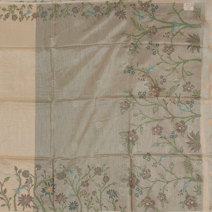 Hayagrivas Beige Fancy Cotton Saree SSCBF84F10-9