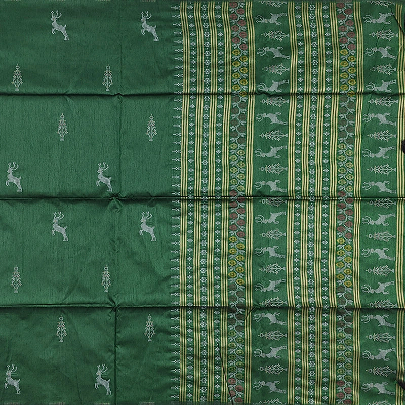 Hayagrivas Bottle Green Fancy Cotton Saree SSCBF84F13-2