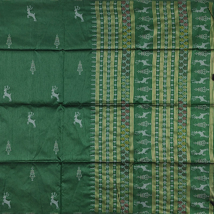 Hayagrivas Bottle Green Fancy Cotton Saree SSCBF84F13-2