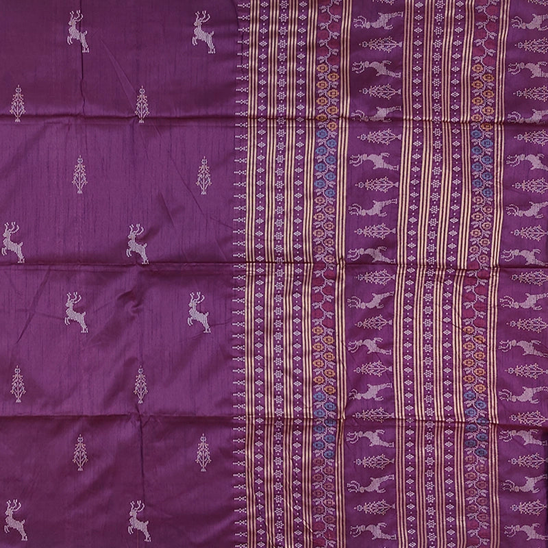 Hayagrivas Purple Fancy Cotton Saree SSCBF84F13-5